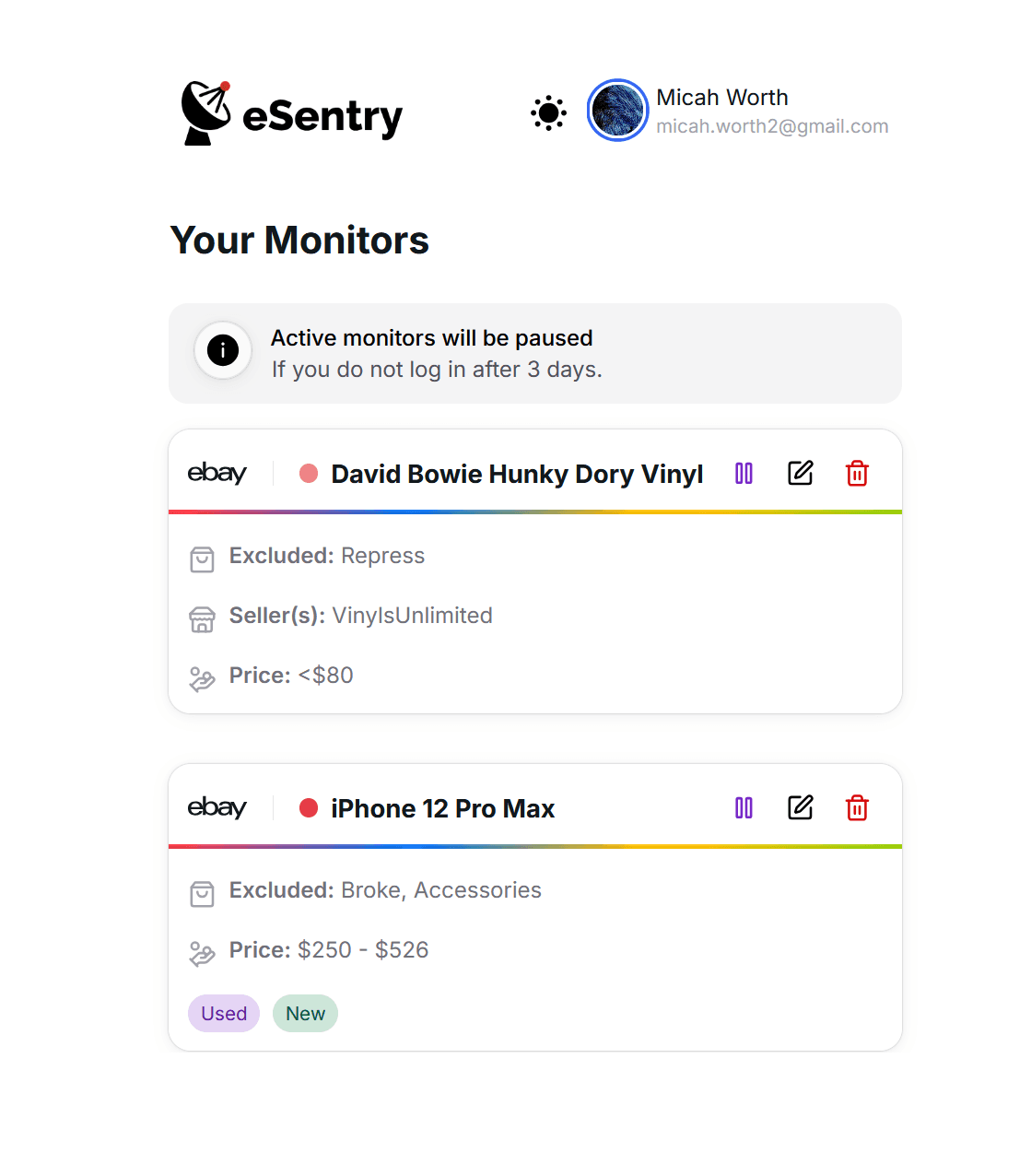 eSentry preview